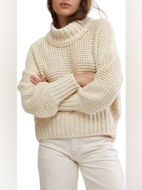 Free People My Only Sunshine Sweat in Ivory